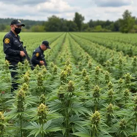 plantação de maconha