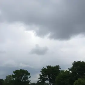 céu nublado com pancadas rápidas