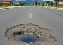 asfalto danificado Sumaré